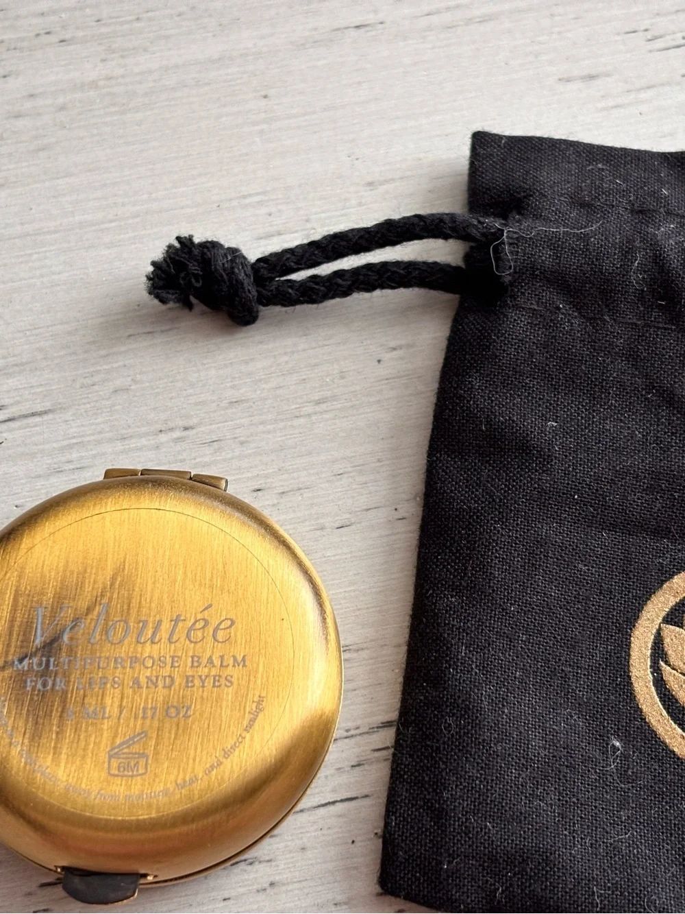 Gold Compact Multipurpose Balm - Black Pouch